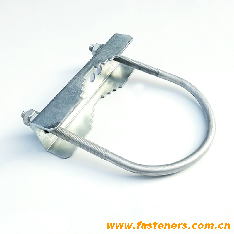 carbon steel/stainess steel metal U Bolt Clamp Support Bracket Mast Pipe Bracket Connection Assembly