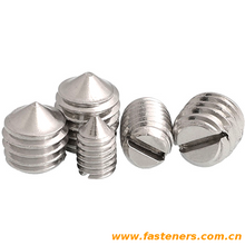 Q280 Slotted set screws with cone point