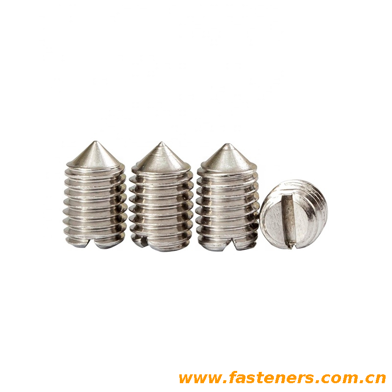 NF E 25-161 (R2002) Slotted Set Screws With Cone Point