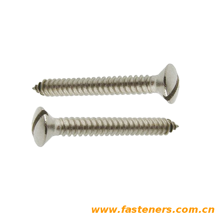 BS4174 80°Slotted Raised Countersunk Head Tapping Screws