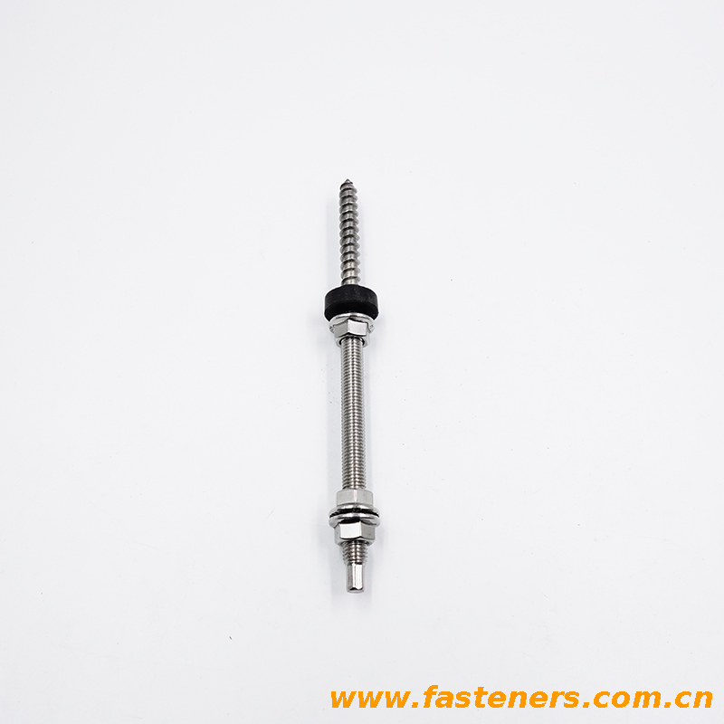 M10 Double Head Dowel Screw/ Hanger Bolt for Solar Roof Mounting Stainless Steel 304 、430 